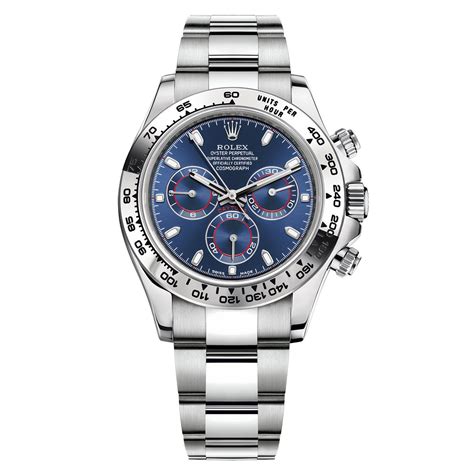 rolex daytona white gold blue dial ขาย